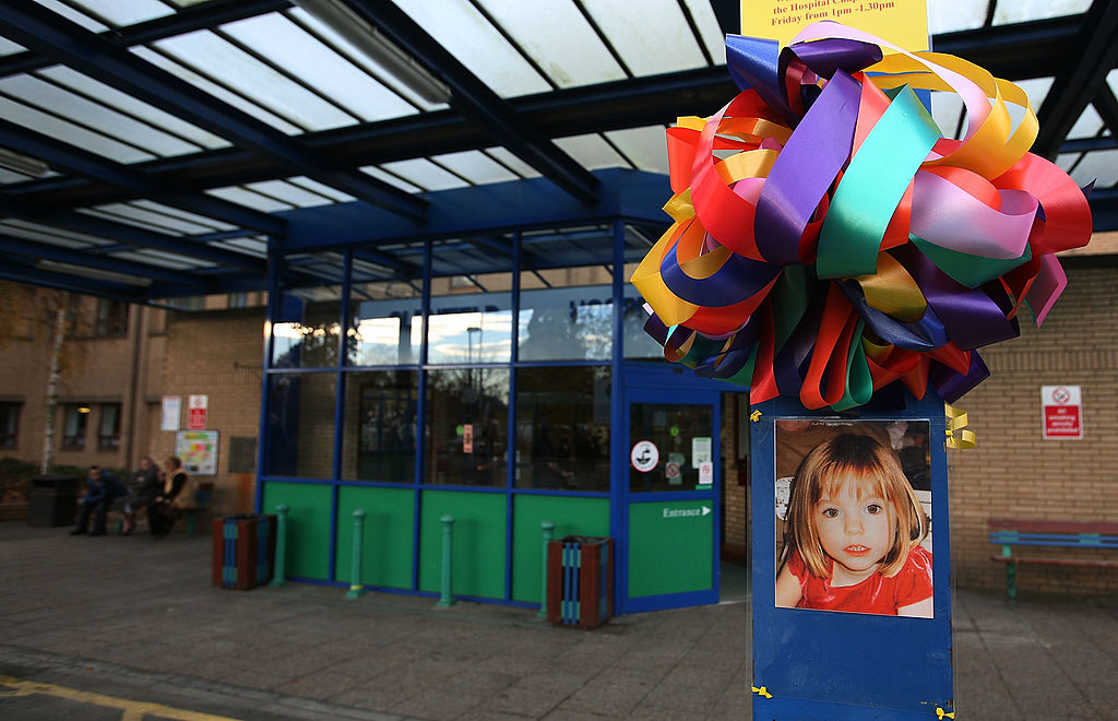 A picture of Madeleine McCann at hospital. 