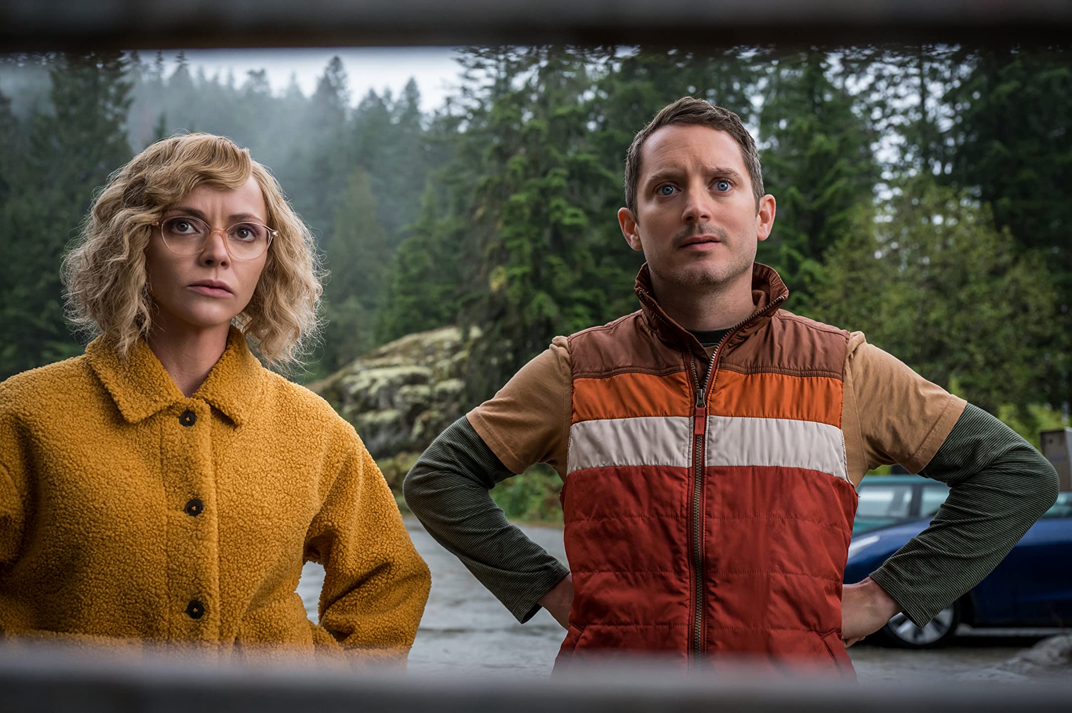 Christina Ricci and Elijah Wood in Yellowjackets, streaming in Australia on Paramount+.