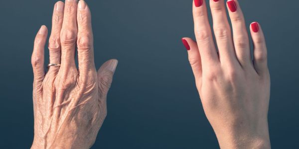 An image of anti aging achieved through transfusions of young blood.