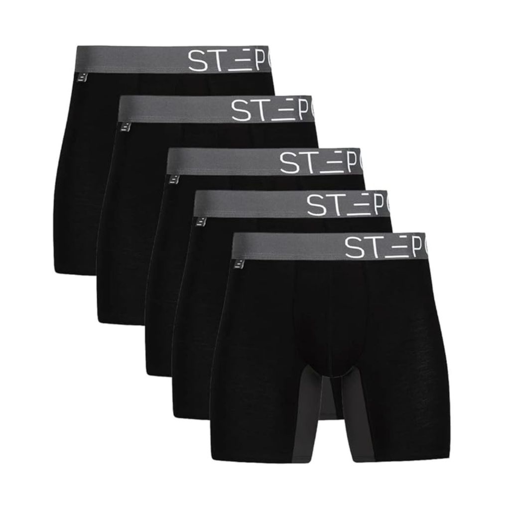 STEP ONE Men's Bamboo Boxer Brief 5-Pack